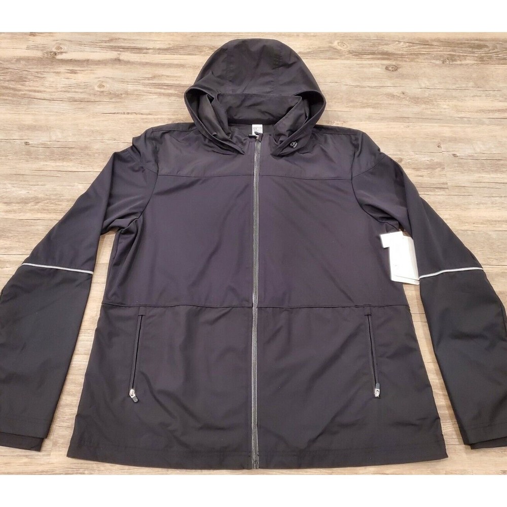 GAP Fit Hybrid Tech Hooded Full Zip Jacket Black Mens Sz XL NEW NWT $100 retail - Picture 1 of 16